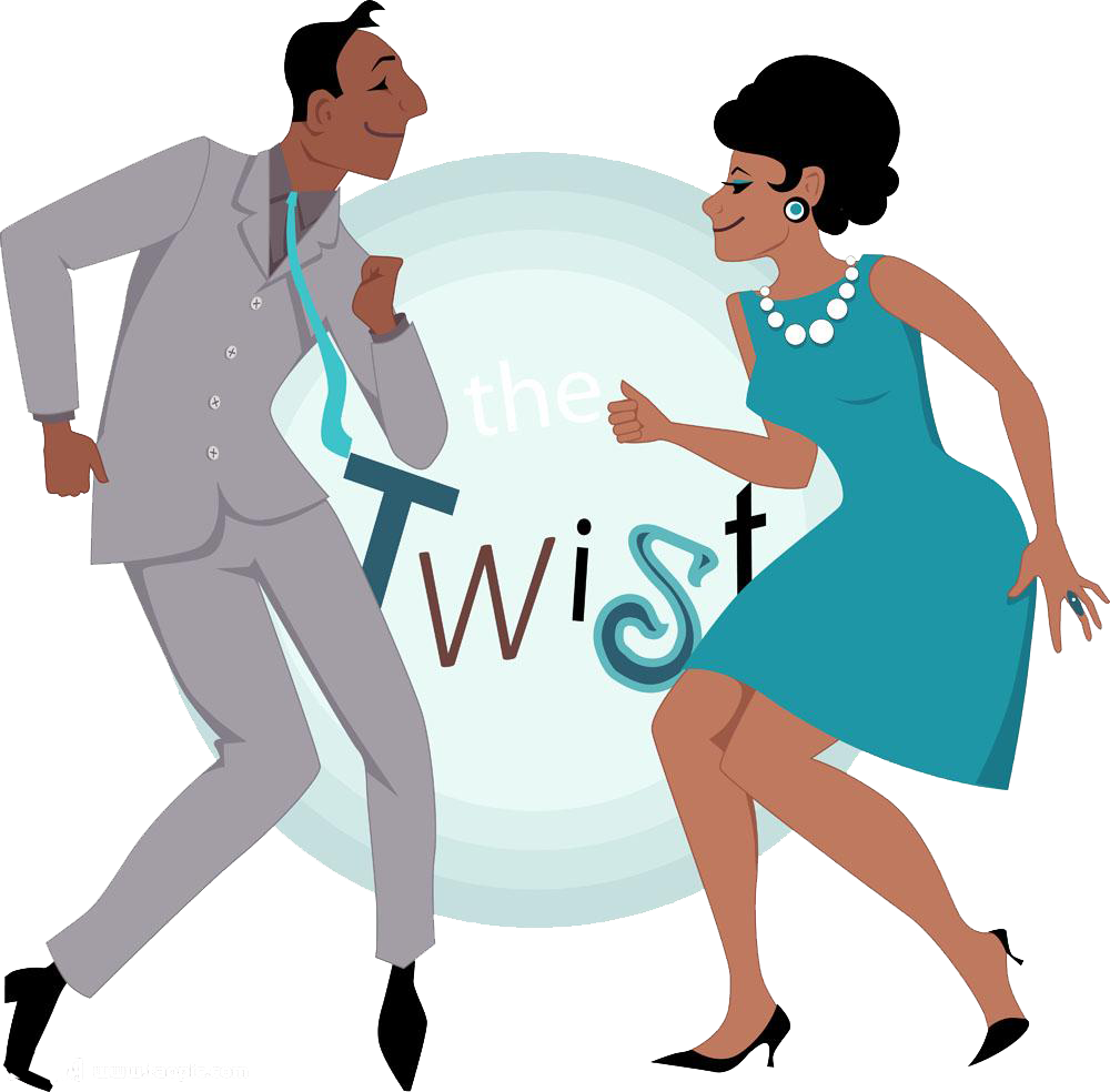 Twist Royalty-free Dance Clip Art - Lets Do The Twist (1000x984)