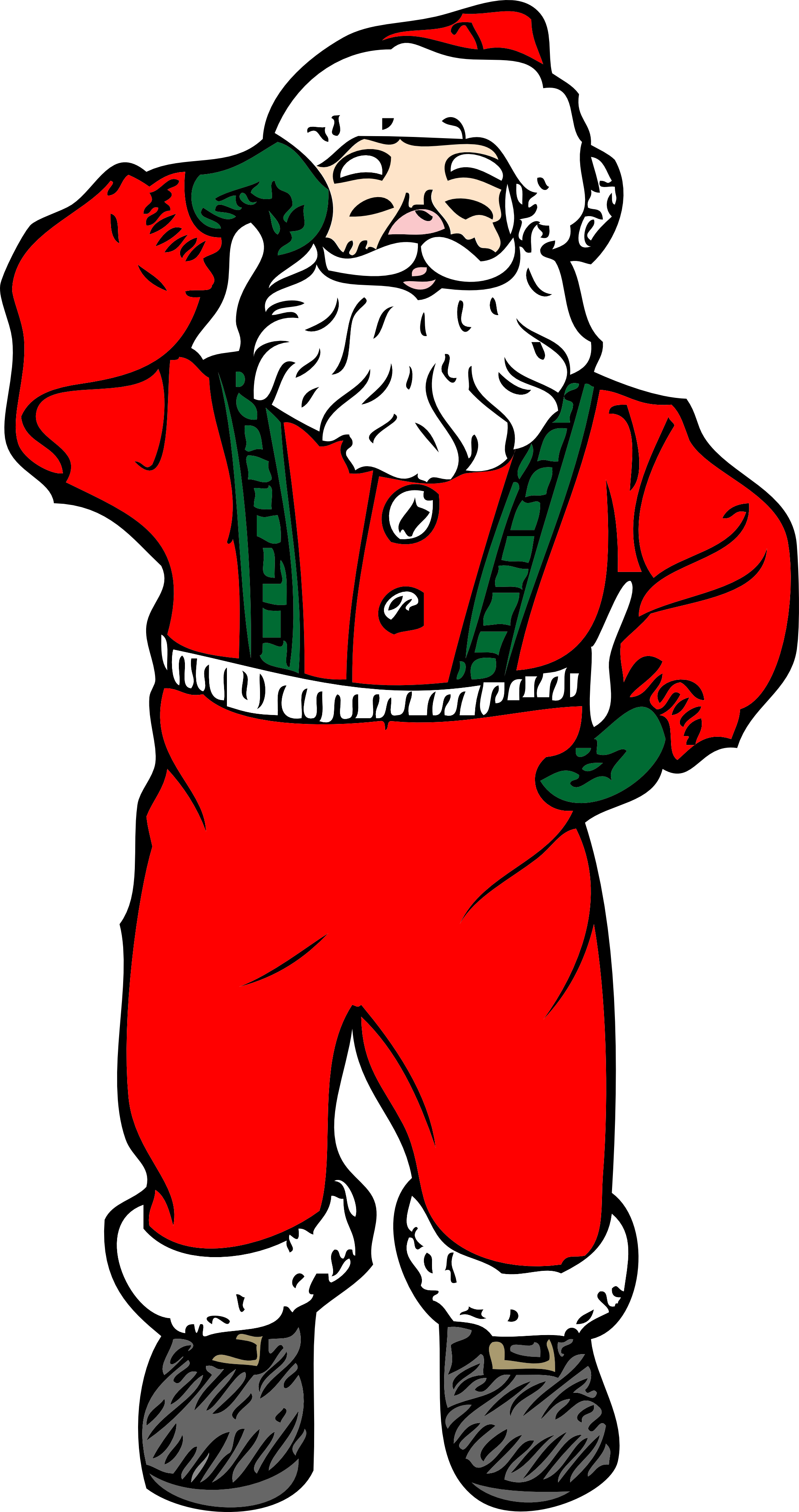 Big Image - Santa Clipart Transparent Background (1979x3743)