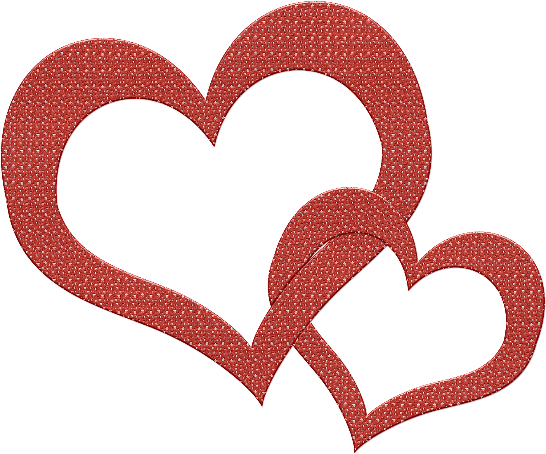 Interlocking Valentine's Day Hearts By Sips On Pixabay - Stickers Facebook (1920x1566)