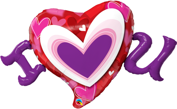 I Heart U 46" Supershape Balloon - Balloon (600x600)