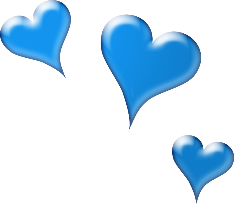 Blue Hearts Clip Art (800x704)