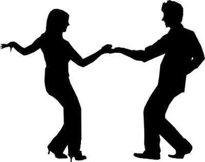People Dancing - Clipart Library - People Dancing Silhouette (400x318)