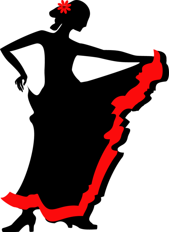 Flamenco Dance Silhouette Clip Art - Фламенко Силуэт (583x800)