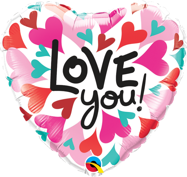 Converging Hearts 18" Foil Balloon - Luftballoons Std Love Premium Foil Balloons Profitpak (600x600)