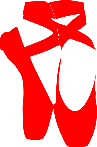 Cartoon Ballet Shoes - Ballet Pointe Shoes Silhouette (396x598)