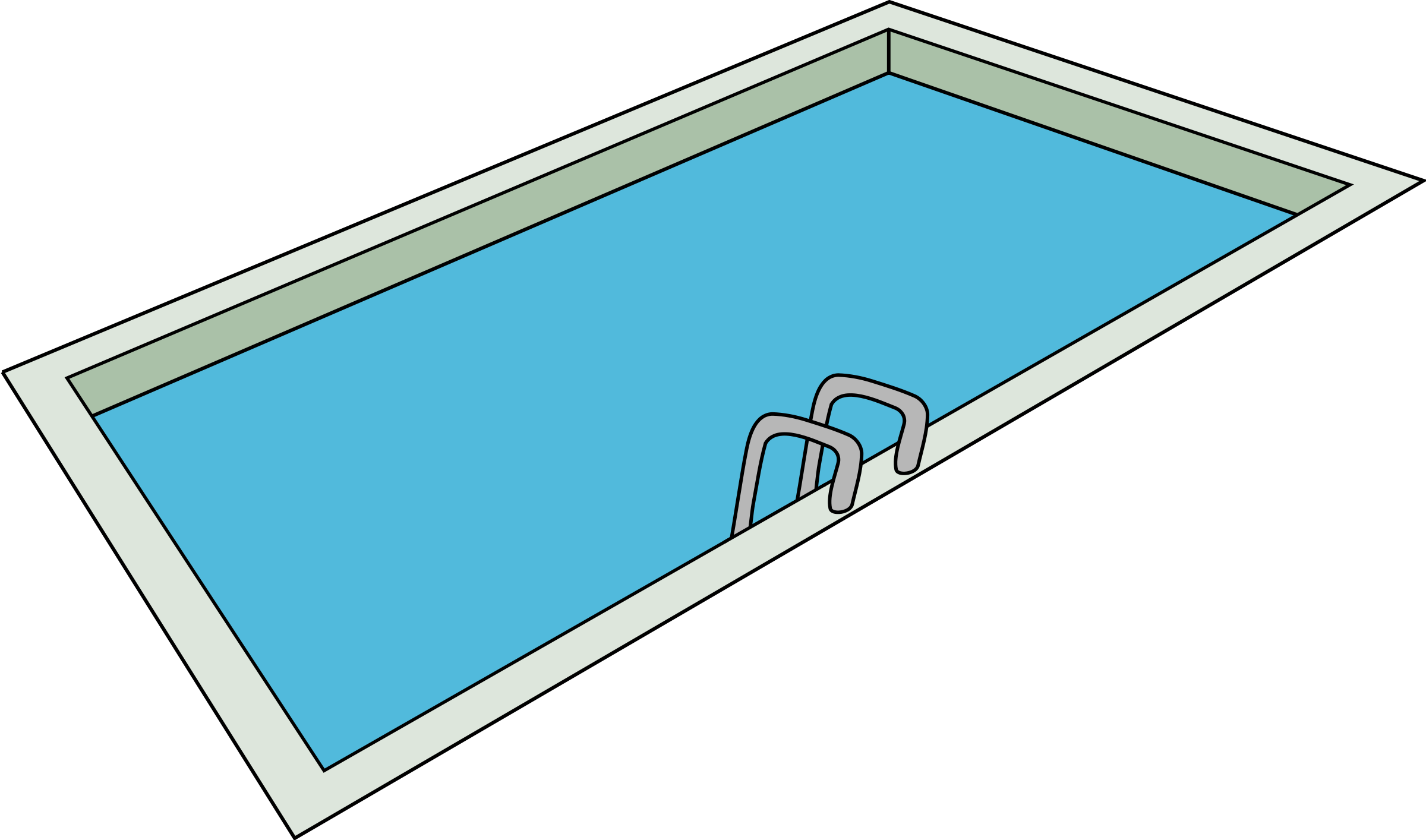 Pool Clipart - Draw A Swimming Pool (2400x1414)