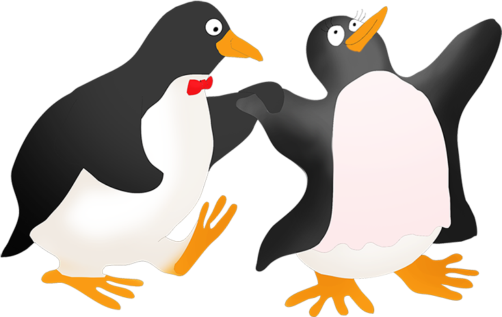 Dancing Penguin Couple - Adã©lie Penguin (768x488)