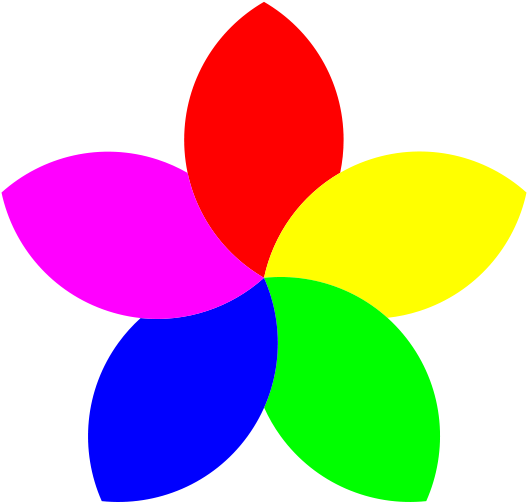 Football 5 Petal Flower Png Clip Arts - Flower With 5 Petals (600x600)