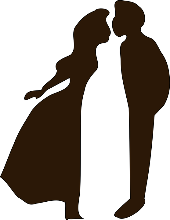 Shadows Clipart Wedding Couple - Romance Png (557x720)