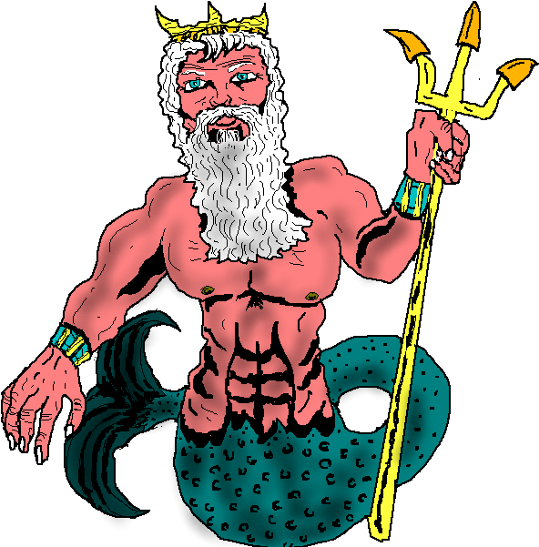 Gods Clipart Help Me - Poseidon Png Transparent Background (600x600)