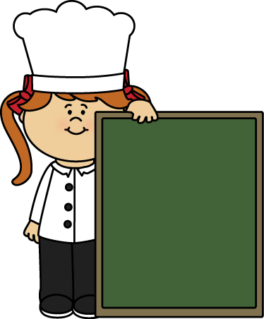 Chef And Chalkboard Clip Art - Clip Art (374x452)