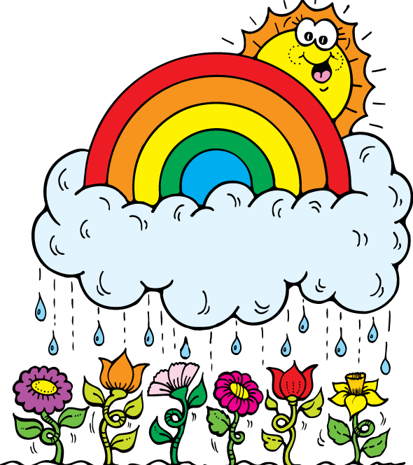 First Grade Newsletter - April Showers Clipart Free (590x664)
