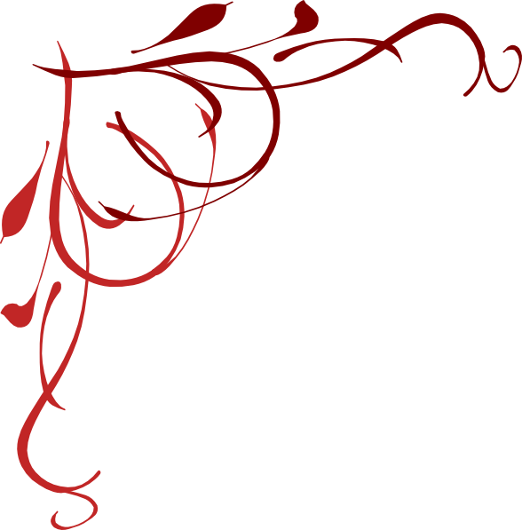 Red Hearts Clip Art At Clker - Page Borders Png (588x597)