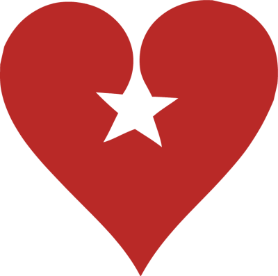 Hearts - Heart And Star (400x397)