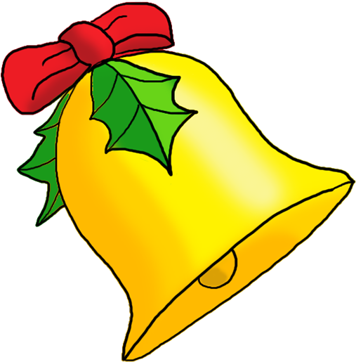 Christmas Bell With Red Bow - Christmas Bell With Red Bow (539x531)