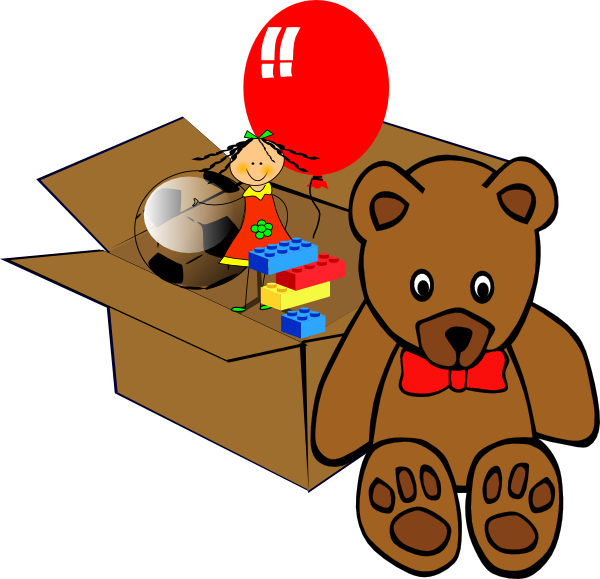 Clip Art Toy Bin Clipart - Toys Clipart Free (600x579)