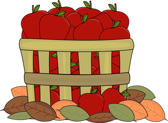 Fall Clip Art - Apples And Leaves Clip Art (550x403)