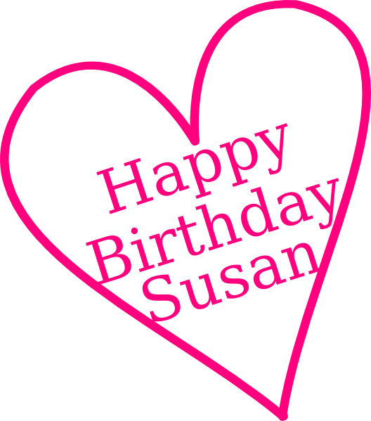 Happy Birthday Susan Clip Art At Clker - Mid Century Modern Fonts (528x599)