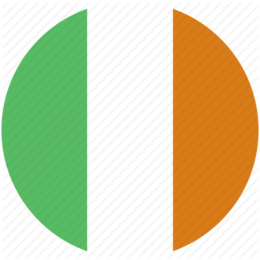 Ireland - Png Ireland Flag Icon Circle (512x512)