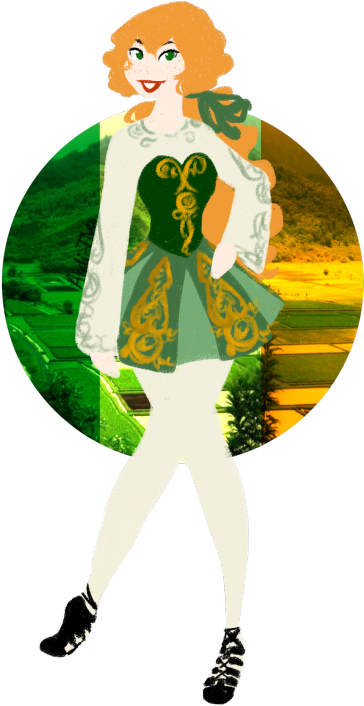 Irish Harp Clipart - Illustration (395x750)