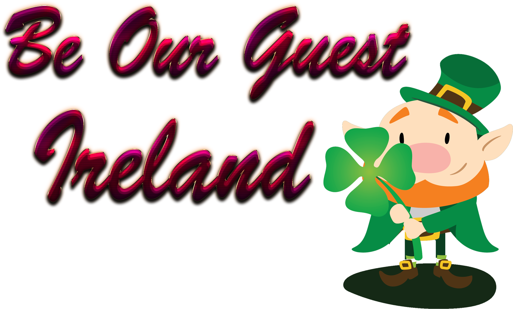 Ireland Be Our Guest Slogan Png - Cartoon (1920x1200)