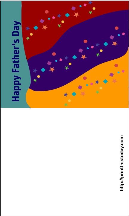 Colorful Father's Day Card - Father's Day (612x792)