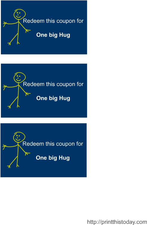 One Big Hug Coupon For Father's Day - Father (612x792)