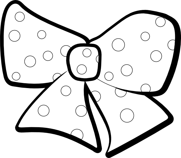 Bow Outline Svg Clip Arts 600 X 524 Px - Bow Coloring Page (600x524)