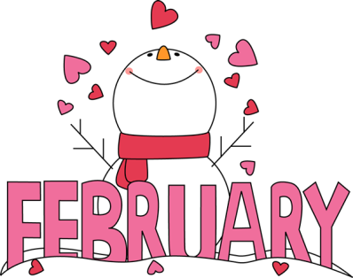 February Clip Art - Welcome February (398x314)