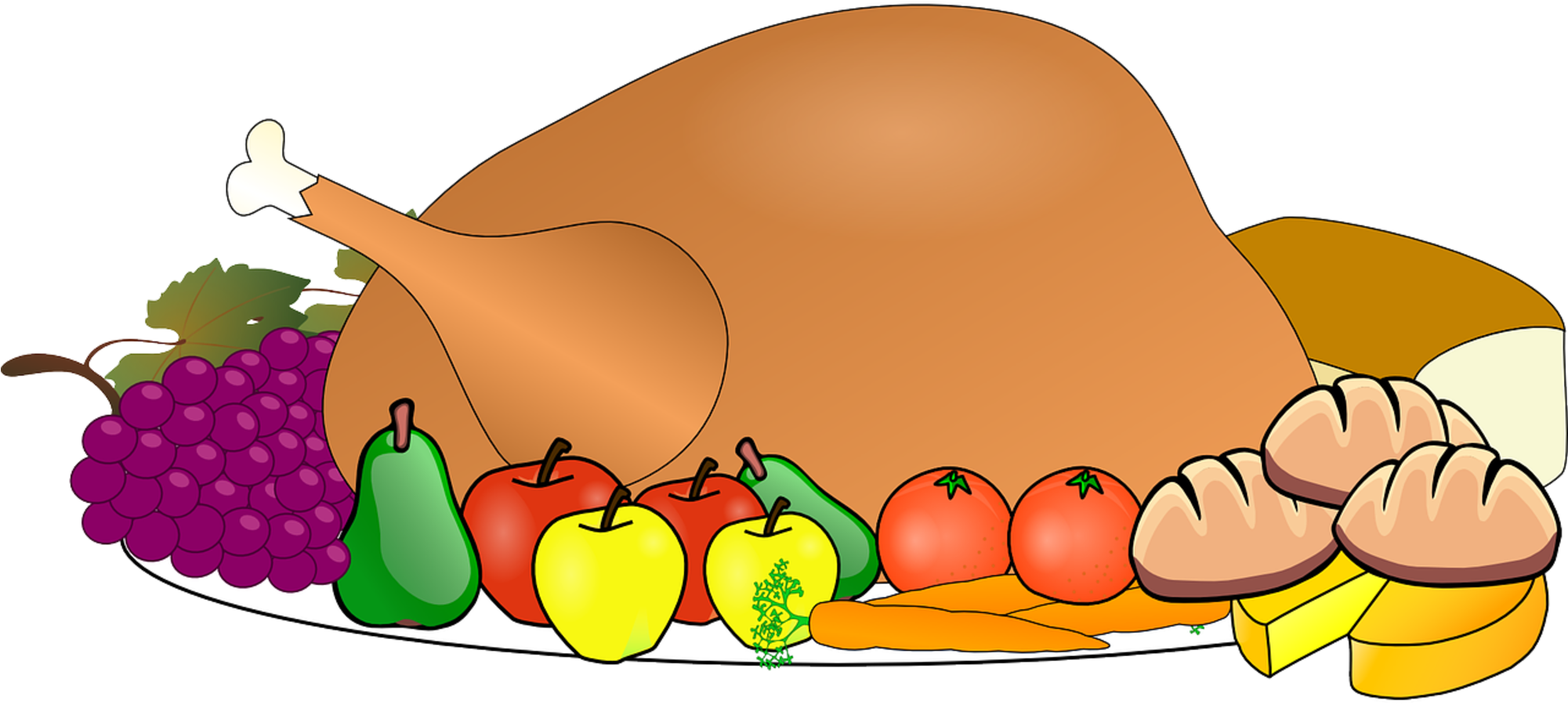 Thanksgiving Clip Art Free (2000x1000)
