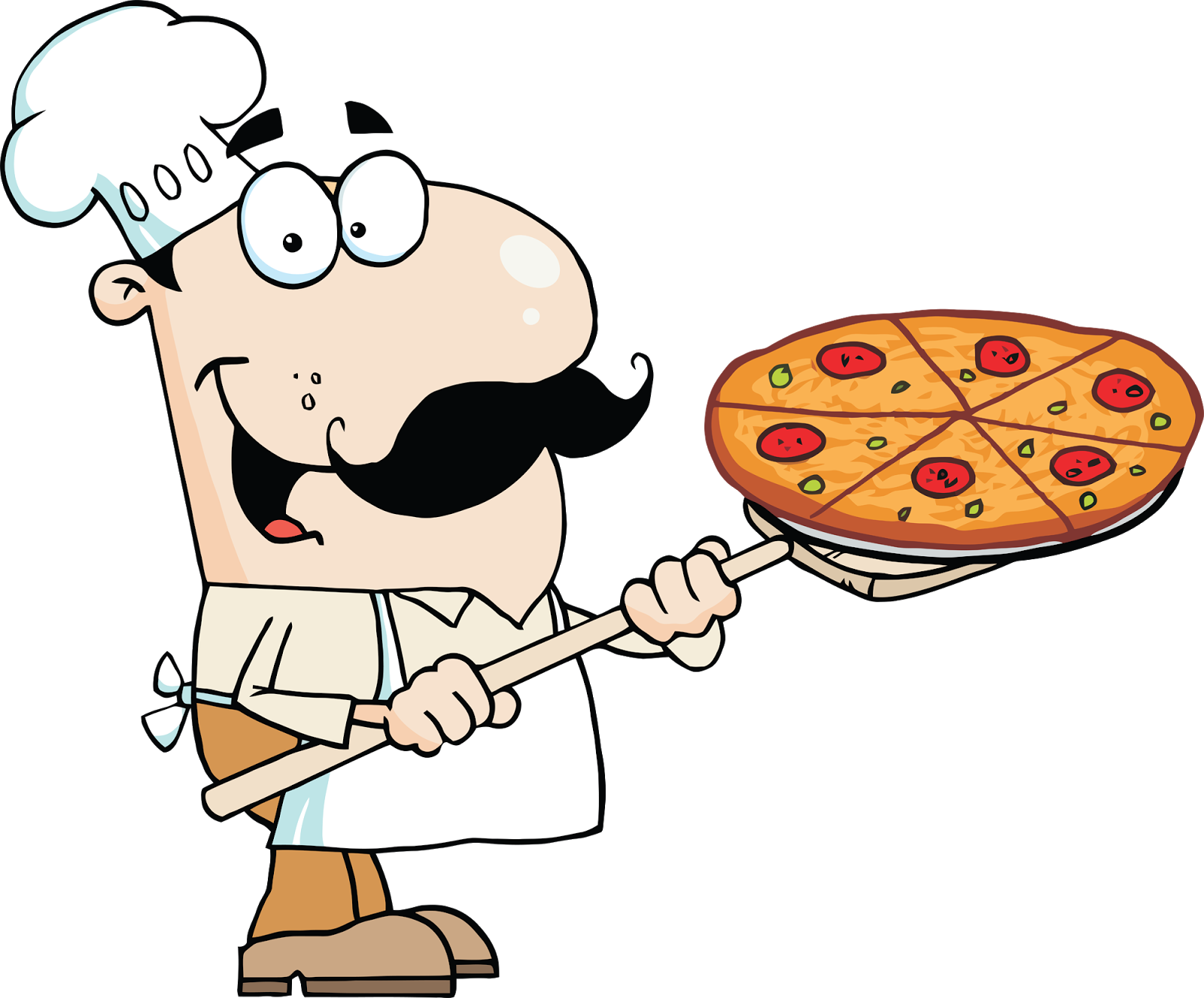 Clipart Info - Cartoon Italian Pizza Guy (1600x1326)