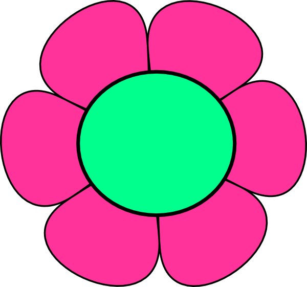 Pink Flower Clipart - Flower Pink Clip Art (600x561)