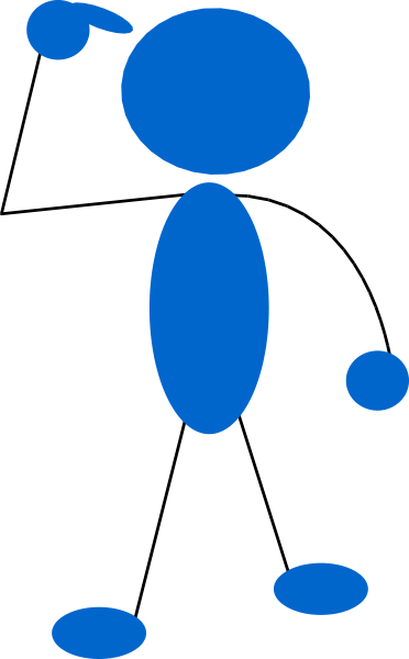 Blueman Thinking Clip Art At Clker - Person Thinking Clip Art (372x600)