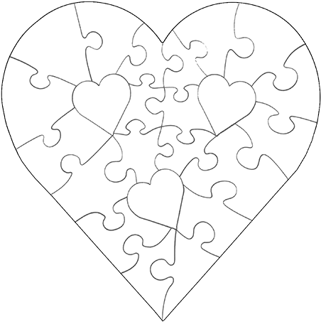 Heart Shaped Puzzle Pieces (500x500)