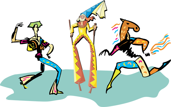 Parade Clip Art - Mardi Gras Parade Clipart (600x377)