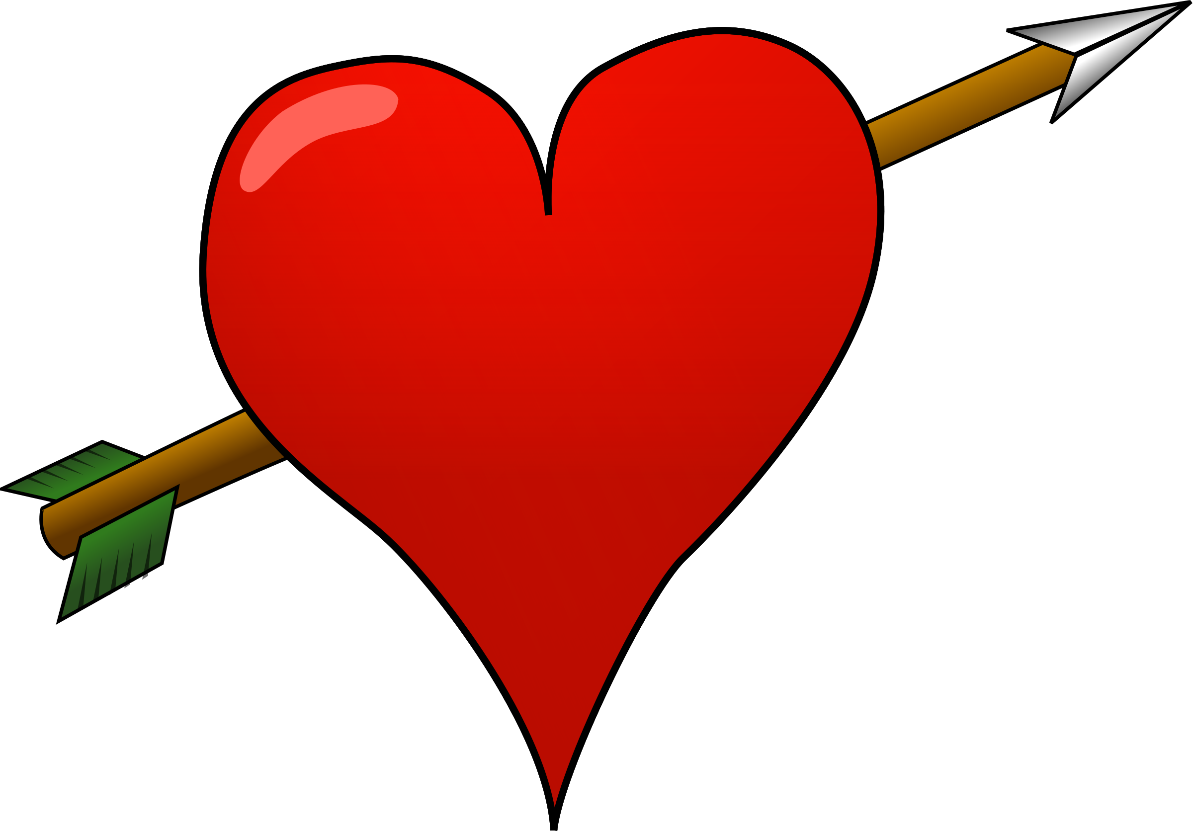 Big Image - Heart With An Arrow (2400x1678)