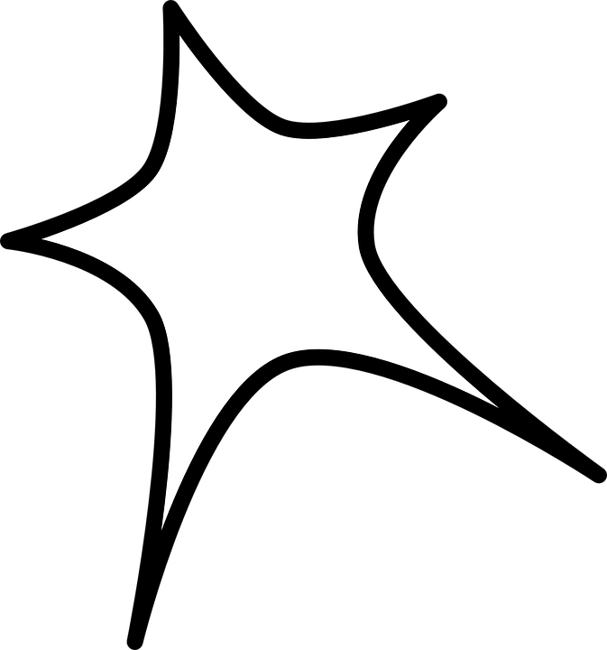 Star Shape Border Line - Transparent Background Star Clipart (673x720)