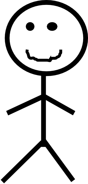 Smiling Stick Figure Png (288x598)