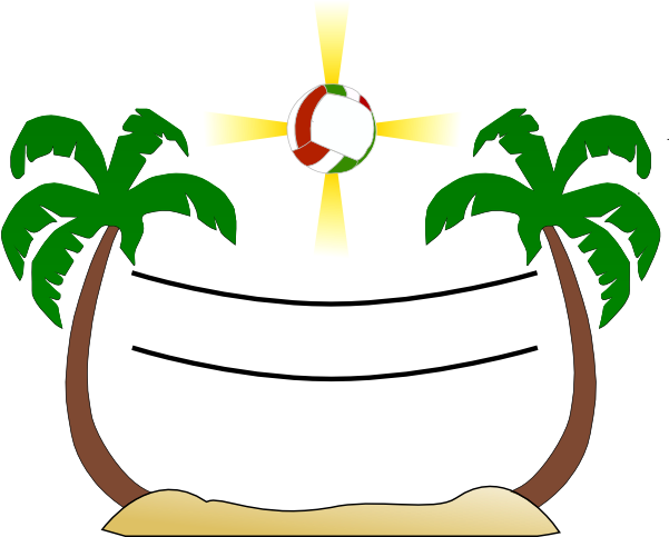 Volleyball Net Clip Art - Beach Volley Ball Clip Art (600x494)