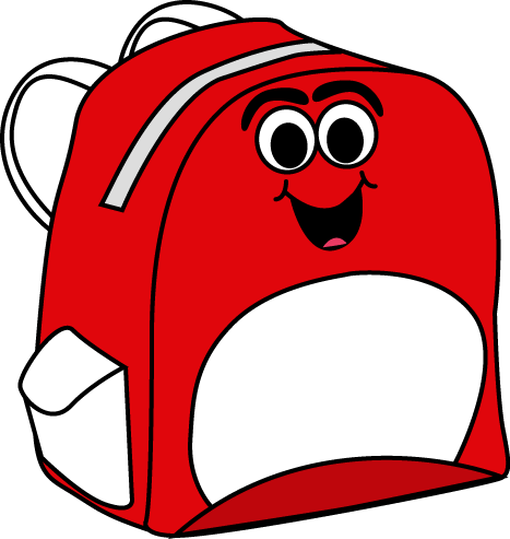 Cartoon Backpack Clip Art Image School Backpack With - Just Books Read Aloud (467x493)
