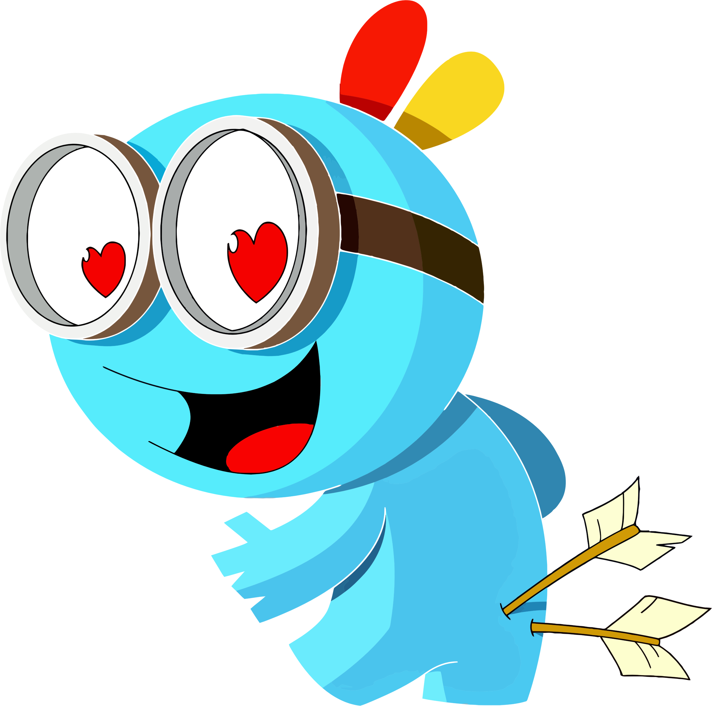 Arrows To The Gluteus Means Love - Cartoon Images Of Love Png (2331x2310)