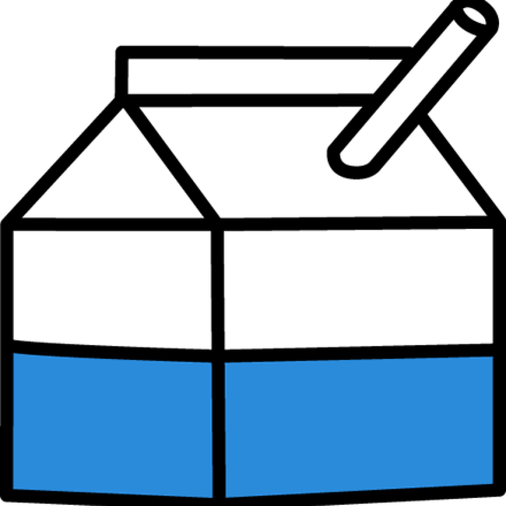 School Milk - Milk Carton With Straw (1024x1024)