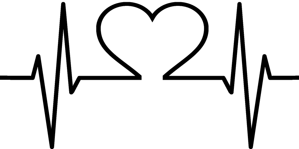 Clipart - Heart Image Black And White (960x480)