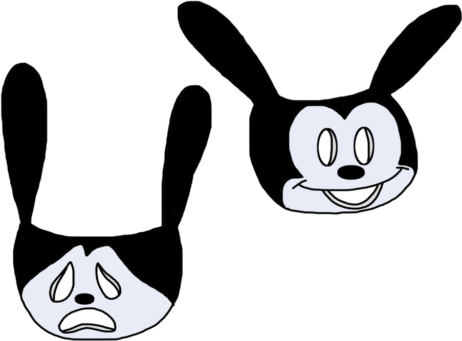 Oswald As Mask Of Tragedy And Comedy By Marcospower1996 - Cartoon (1107x721)