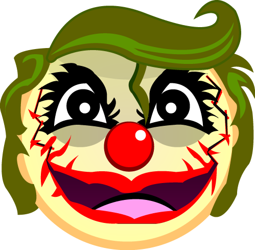 Creepy Joker Emoji By Emoteez - Creepy Emoji Png (499x489)