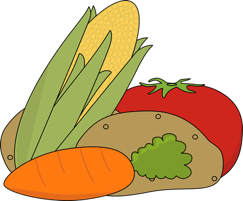 Cute Fruits And Vegetables Clipart - Clipart Vegetables (500x414)