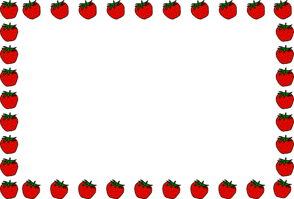 Strawberry Clip Art Border Clipart - Clip Art (600x405)