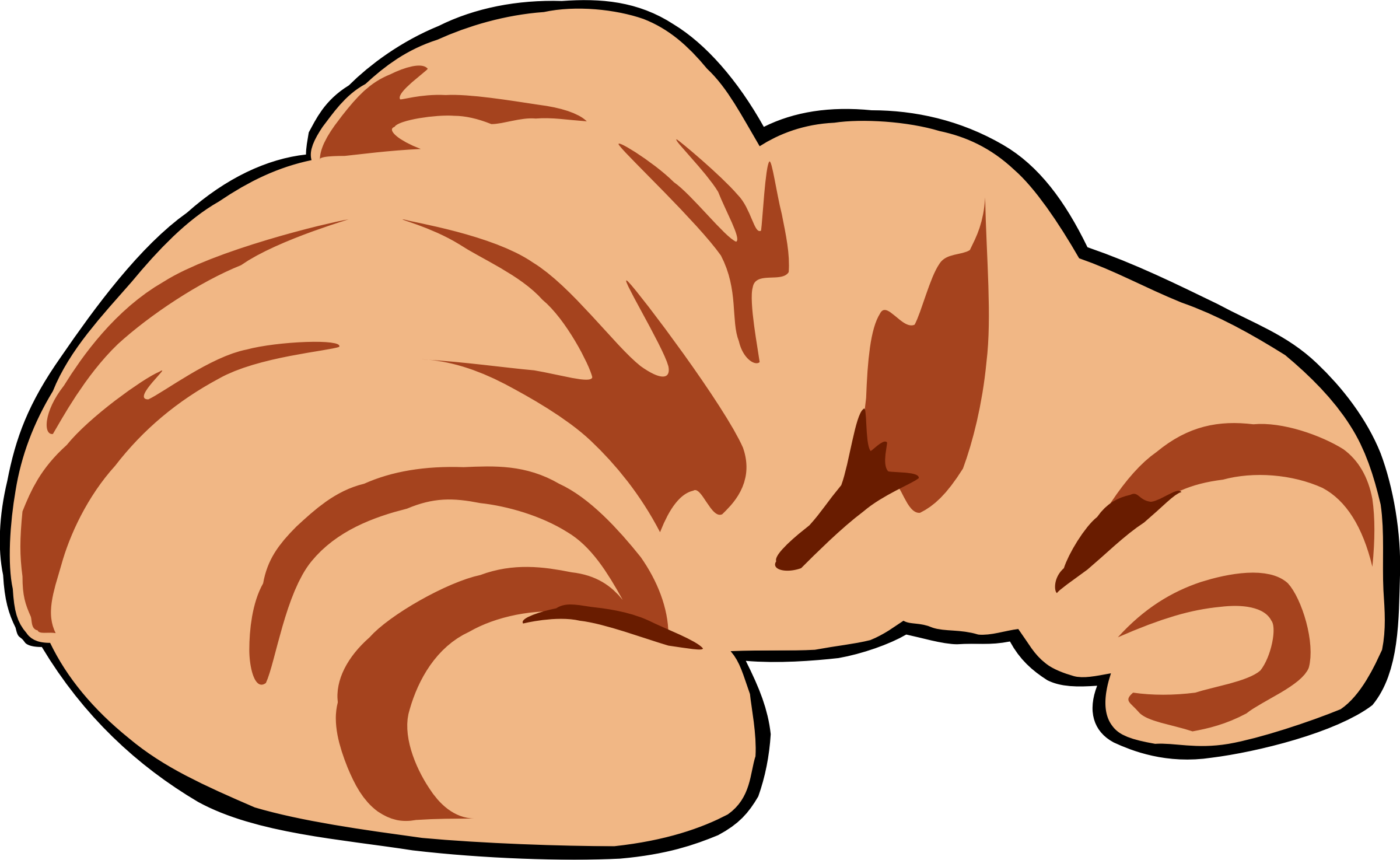 Breakfast Clipart Transparent Food - Croissant Clip Art (2400x1474)