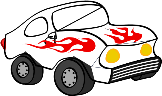 Black And White Fun Car Clipart - Hotwheels Car Clip Art (800x560)