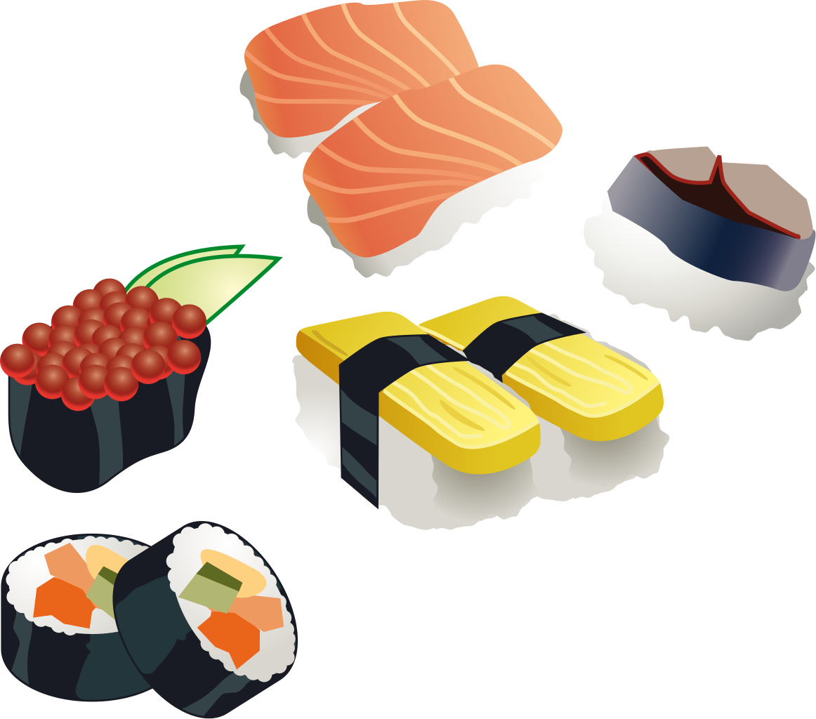 Sushi Set - Sushi Clip Art (1162x1024)
